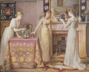 Tre søstre, et interiør i Arts and Crafts-æstetik, 1877